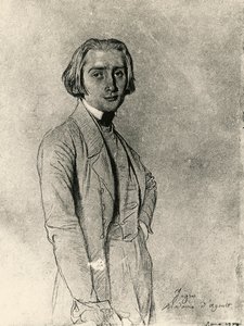 Porträt von Franz Liszt (Zeichnung) von Jean Auguste Dominique Ingres