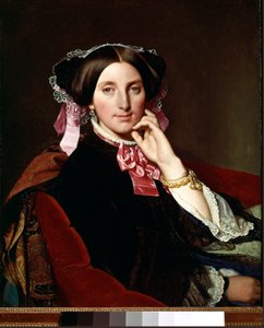 Porträt von Madame Gonse. Porträt von Josephine Caroline Maille, Ehefrau Gonse (1815-1901). Gemälde von Jean Auguste Dominique Ingres (1780-1867)