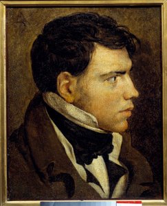 Porträt eines jungen Mannes. Gemälde von Jean Auguste Dominique Ingres (1780-1867) 19. Jahrhundert. Bayonne, Musee Bonnat