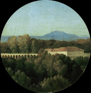 Römische Landschaft mit Aquädukt der Villa Borghese, 1807 von Jean Auguste Dominique Ingres