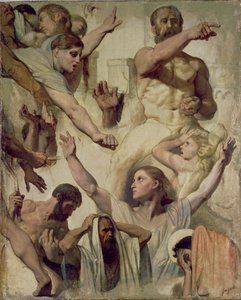 Studien für das Martyrium des hl. Symphorien (Heiliger, Mutter und Prokonsul), 1833 von Jean Auguste Dominique Ingres