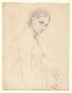 Studie für "Raphael und die Fornarina"(?) von Jean Auguste Dominique Ingres