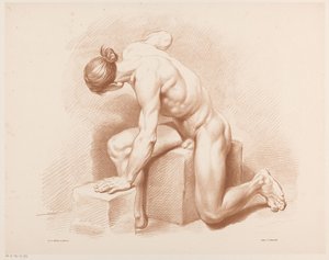 Sitzender nackter Mann