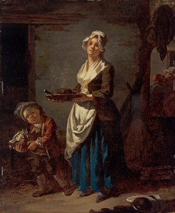 Eine Küchenmagd und eine Spülmagd von Jean Baptiste (1728 1806) Charpentier