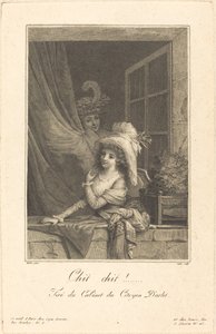 Chit chit!, graviert von Jacques-Louis Copia von Jean Baptiste (after) Mallet