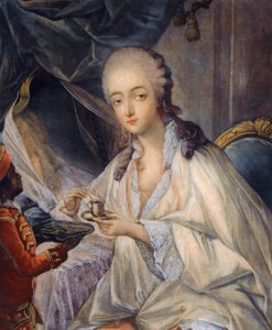 Jeanne Bécu, Gräfin Du Barry 1743-1793 mit einer Tasse Kaffee