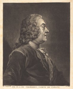 Ph. Cl. A. de Thubières, Comte de Caylus von Jean Baptiste André Gautier Dagoty