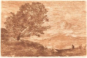 Ein See in Tirol von Jean Baptiste Camille Corot