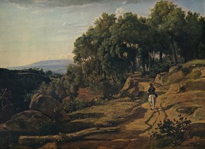 Eine Ansicht in der Nähe von Volterra, 1838 von Jean Baptiste Camille Corot