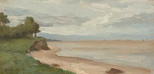 Der Strand bei Etretat. Um 1872