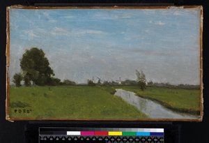Niederländische Landschaft in Holland, 1854 von Jean Baptiste Camille Corot