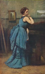 Frau in Blau, 1874, 1939 von Jean Baptiste Camille Corot