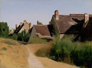 Häuser in der Nähe von Orléans, ca. 1830 von Jean Baptiste Camille Corot