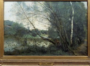 Der Teich am Baum von Jean Baptiste Camille Corot