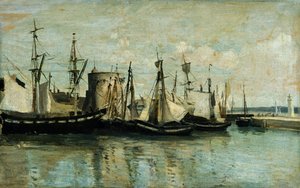 La Rochelle, Eingang zum Trockendock von Jean Baptiste Camille Corot