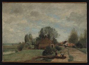 La Route aux Boucherons, Arleux-du-Nord, Juli 1871 von Jean Baptiste Camille Corot