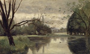 Der Ententeich, 1855-1859 von Jean Baptiste Camille Corot