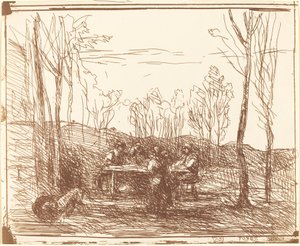 Mittagessen in einer Lichtung von Jean Baptiste Camille Corot