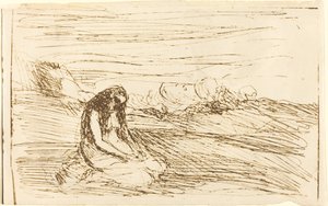 Maria Magdalena in Meditation (Madeleine en méditation) von Jean Baptiste Camille Corot