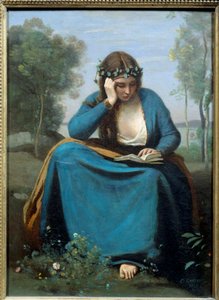 Leserin mit Blumenkranz oder die Muse von Virgile