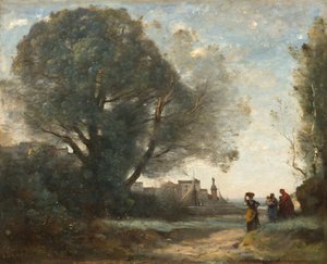Souvenir von Terracina, 1864, leicht später überarbeitet von Jean Baptiste Camille Corot