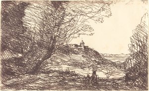Souvenir der Umgebung von Monaco von Jean Baptiste Camille Corot