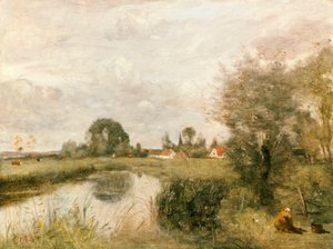 Ansicht von Arleux von den Sümpfen von Palluel, 1873