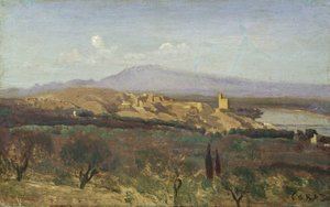Villeneuve-les-Avignon von Jean Baptiste Camille Corot
