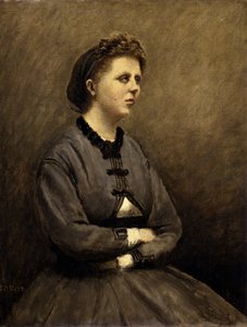 Frau in Grau