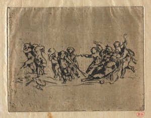 Bacchanal mit Kindern und Wagen