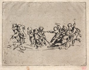 Bacchanal mit Kindern und Wagen