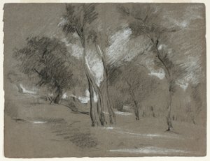 Landschaft mit Bäumen von Jean Baptiste Carpeaux