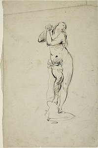 Stehende Frau mit gefalteten Händen von Jean Baptiste Carpeaux