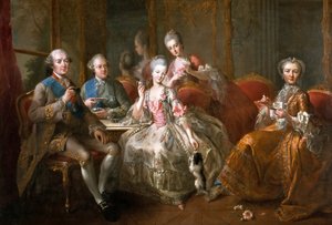 Die Tasse Schokolade, Familie Penthièvre von Jean Baptiste Charpentier