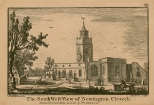 Die Südwestansicht der Newington Church
