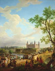 Napoleon und Baron von Dalberg, Aschaffenburg, 2. Oktober 1806 von Jean Baptiste Debret