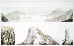 Panorama der Bucht von Rio de Janeiro (handkolorierte Lithographie) von Jean Baptiste Debret