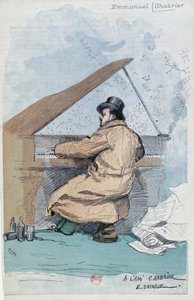 Farbstich des französischen Komponisten Emmanuel Chabrier von Jean Baptiste Edouard Detaille