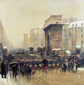 Das vorbeiziehende Regiment, 1875 von Jean Baptiste Edouard Detaille