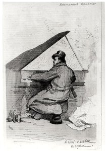 Alexis Emmanuel Chabrier (1841-94) am Klavier, graviert von Florian von Jean Baptiste Edouard after Detaille