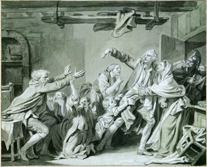 Ein Vater verflucht seinen undankbaren Sohn von Jean Baptiste Greuze