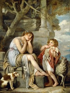 Das geliebte Lamm von Jean Baptiste Greuze