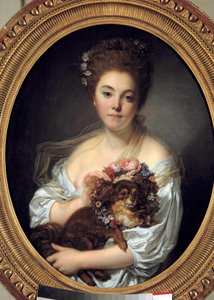 Porträt von Madame De Porcin. Gemälde von Jean Baptiste Greuze (1725-1805). Um 1770. Angers, Museum der Schönen Künste