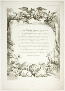 Biographieseite aus Oeuvres de J. B. Huet von Jean Baptiste Huet