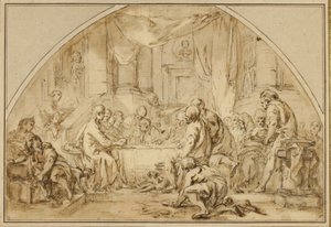 Studie für Das letzte Abendmahl von Jean Baptiste Huet