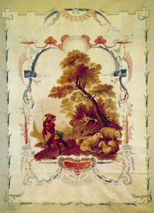 Der Wolf wurde zum Hirten (Illustration zur Fabel von Jean de La Fontaine)