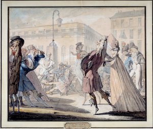 Mode unter der Französischen Revolution: „Der kleine Coblentz“ von Jean Baptiste Isabey