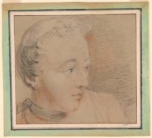 Porträt einer Frau von Jean Baptiste Joseph Pater