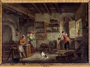Eine Kücheninterieur von Jean Baptiste Lallemand