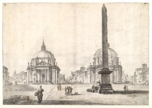 Piazza del Popolo, Rom von Jean Baptiste Lallemand